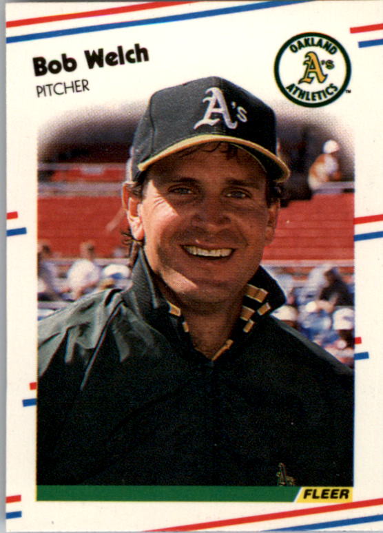 1988 Fleer Mini Baseball Cards 050      Bob Welch